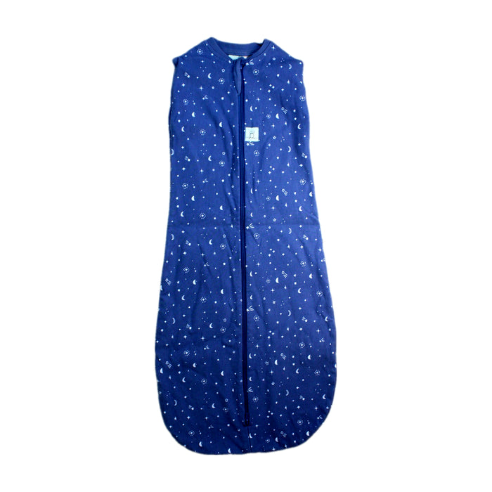 A Navy Sleepsacs from ErgoPouch in size 6-12M for boy. (Front View)