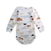 A White Long Sleeve Bodysuits from Petit Bateau in size 6-12M for boy. (Front View)