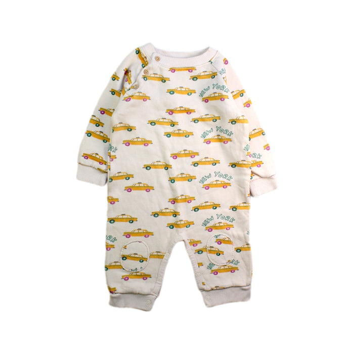 A White Long Sleeve Rompers from Emile et Ida in size 6-12M for boy. (Front View)