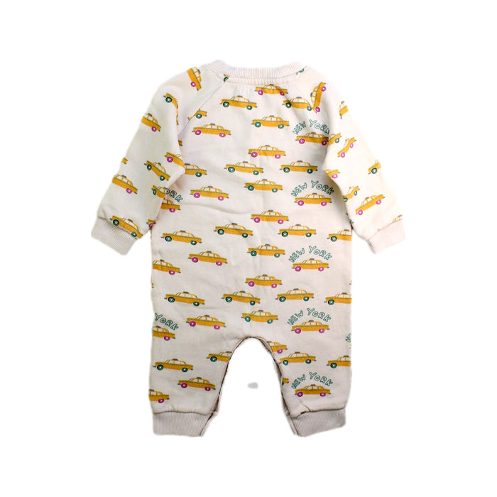 A White Long Sleeve Rompers from Emile et Ida in size 6-12M for boy. (Back View)