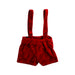 A Red Overall Shorts from Rachel Riley in size 0-3M for girl. (Back View)