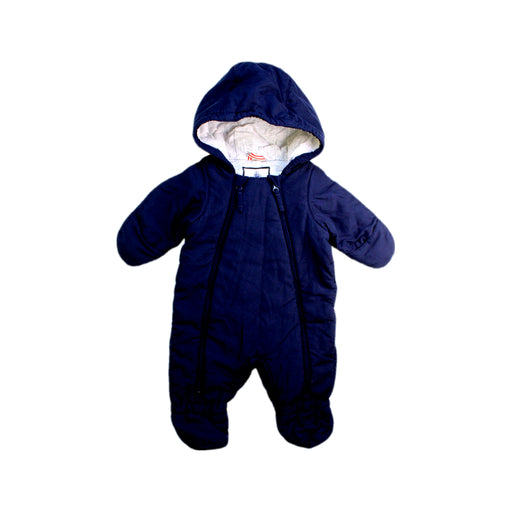 A Navy Snowsuits from Petit Bateau in size 0-3M for boy. (Front View)
