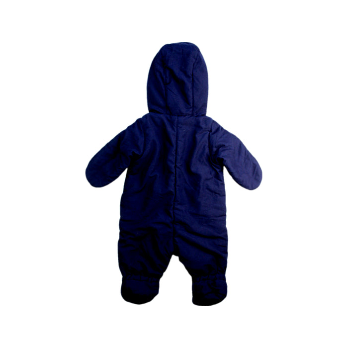 A Navy Snowsuits from Petit Bateau in size 0-3M for boy. (Back View)