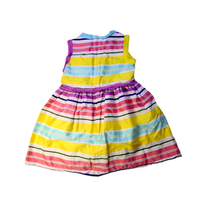 A Multicolour Sleeveless Dresses from Il Gufo in size 5T for girl. (Back View)