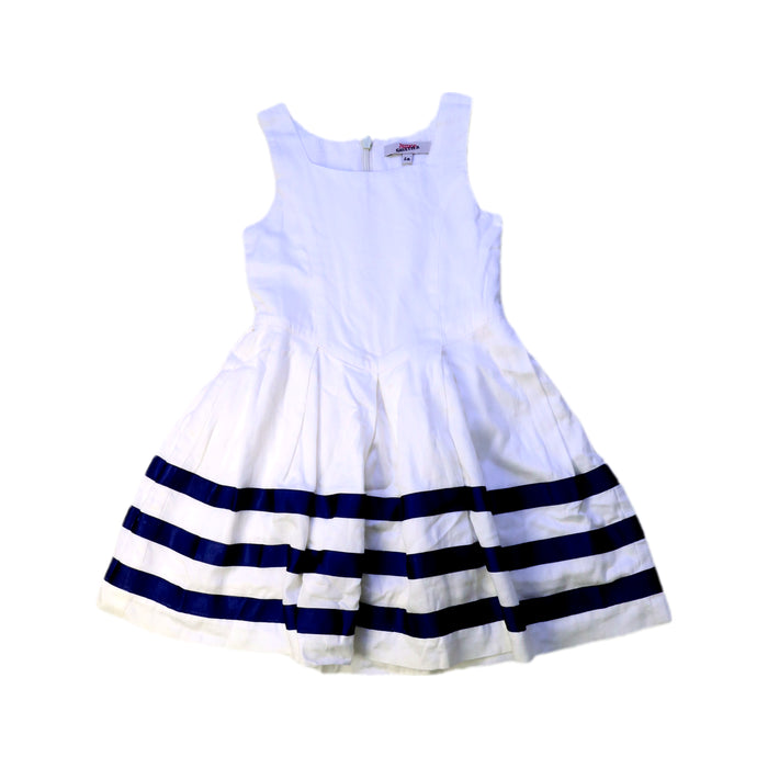 A White Sleeveless Dresses from Junior Gaultier in size 4T for girl. (Front View)