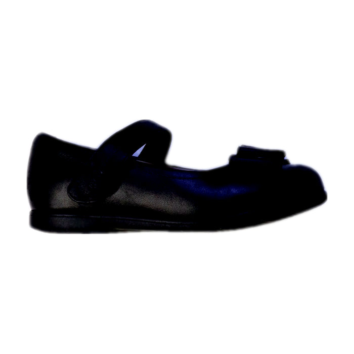 A Black Dress Shoes from Dr. Kong in size 4T for girl. (Front View)