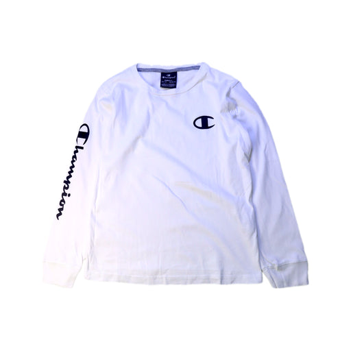 A White Long Sleeve T Shirts from Champion in size 7Y for boy. (Front View)