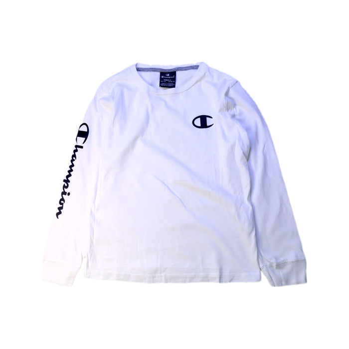 A White Long Sleeve T Shirts from Champion in size 7Y for boy. (Front View)