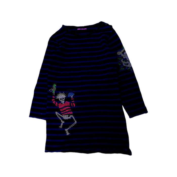 A Navy Long Sleeve Dresses from Zadig & Voltaire in size 12Y for girl. (Front View)