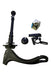 A Black Scooters Rollerblades & Skateboards from Micro in size O/S for neutral. (Front View)