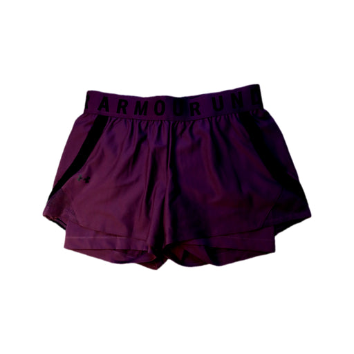 A Purple Active Shorts from Under Armour in size 14Y for girl. (Front View)