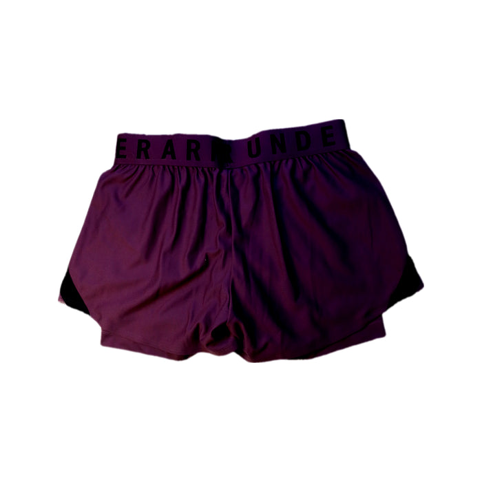 A Purple Active Shorts from Under Armour in size 14Y for girl. (Back View)