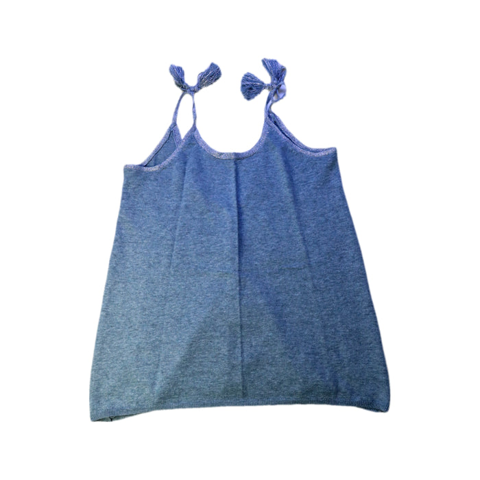 A Blue Sleeveless Tops from Excuse My French in size 8Y for girl. (Front View)