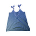 A Blue Sleeveless Tops from Excuse My French in size 8Y for girl. (Back View)