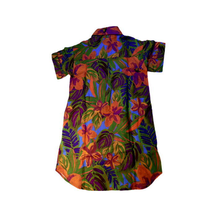 A Green Short Sleeve Dresses from Excuse My French in size 8Y for girl. (Back View)