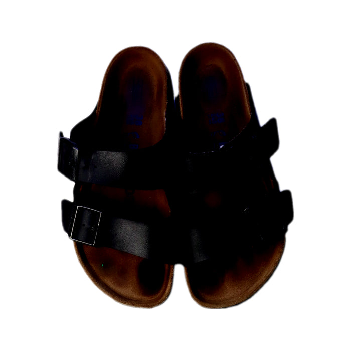 A Black Sandals from Birkenstock in size 12Y for neutral. (Back View)