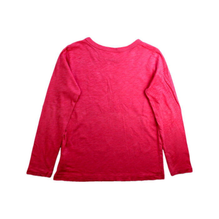 A Pink Long Sleeve Tops from Crewcuts in size 6T for girl. (Back View)