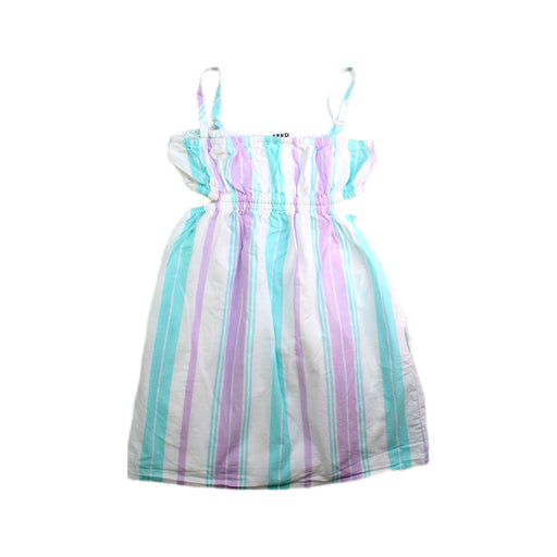 A Pink Sleeveless Dresses from Seed in size 8Y for girl. (Front View)