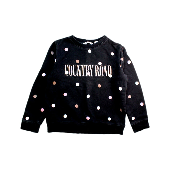 A Black Crewneck Sweatshirts from Country Road in size 6T for girl. (Front View)
