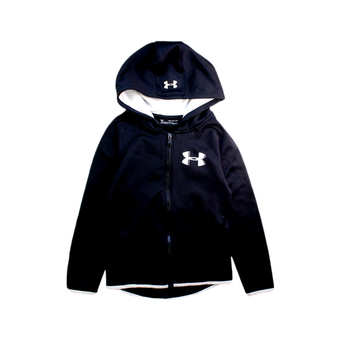 A Black Hooded Sweatshirts from Under Armour in size 6T for neutral. (Front View)