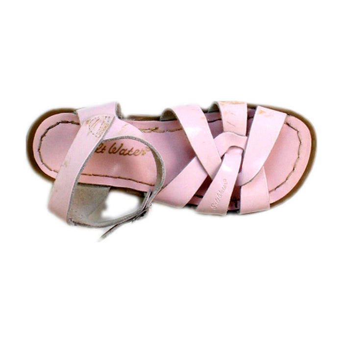 A Pink Sandals from Salt-Water in size 6T for girl. (Front View)