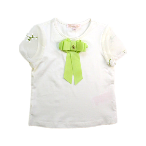 A White Short Sleeve Tops from Nicholas & Bears in size 6-12M for girl. (Front View)