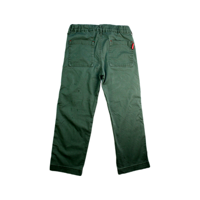 A Green Casual Pants from Double B Mikihouse in size 4T for boy. (Back View)
