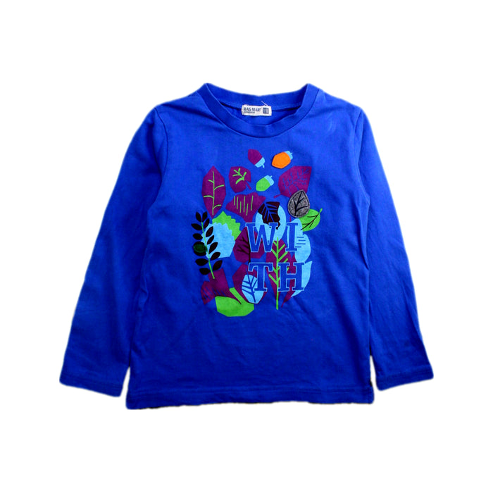 A Blue Long Sleeve T Shirts from Ragmart in size 4T for boy. (Front View)