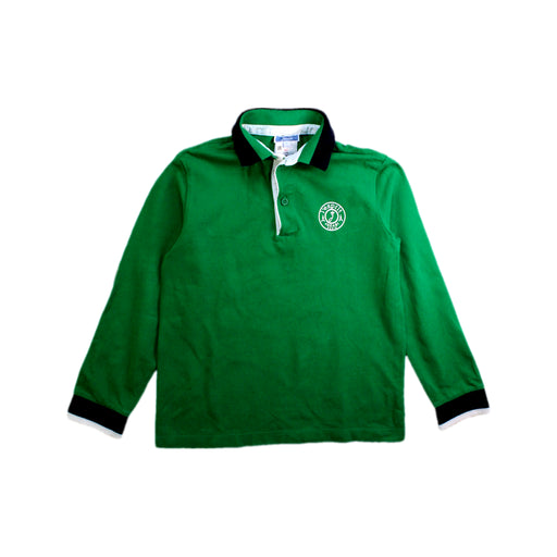 A Green Long Sleeve Polos from Jacadi in size 6T for boy. (Front View)