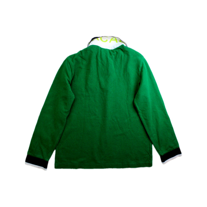 A Green Long Sleeve Polos from Jacadi in size 6T for boy. (Back View)