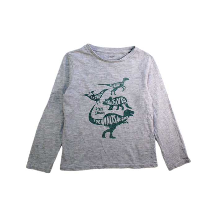 A Grey Long Sleeve T Shirts from Vertbaudet in size 6T for boy. (Front View)