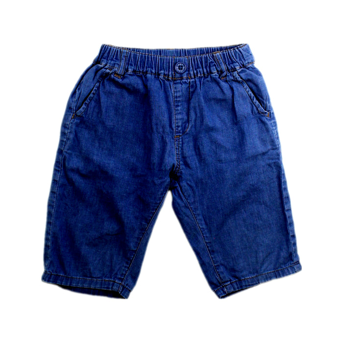 A Blue Casual Pants from Hot Biscuits Mikihouse in size 4T for boy. (Front View)