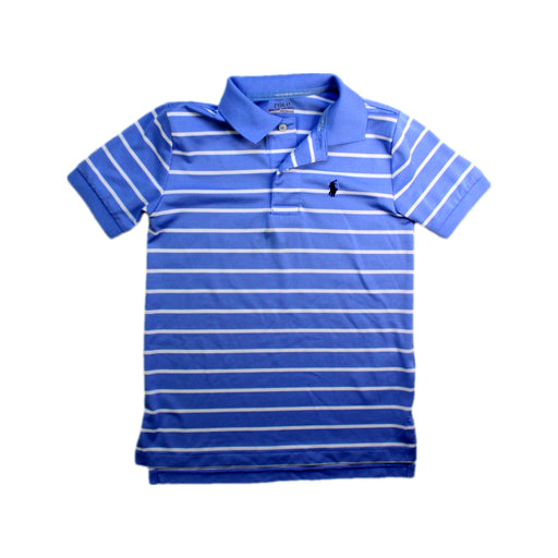 A Blue Short Sleeve Polos from Polo Ralph Lauren in size 3T for boy. (Front View)