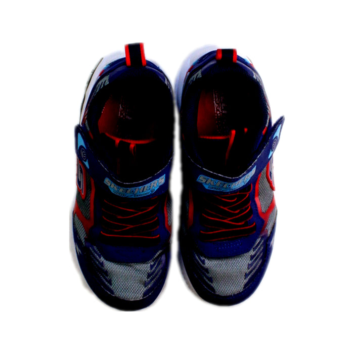 A Blue Sneakers from Skechers in size 7Y for boy. (Back View)
