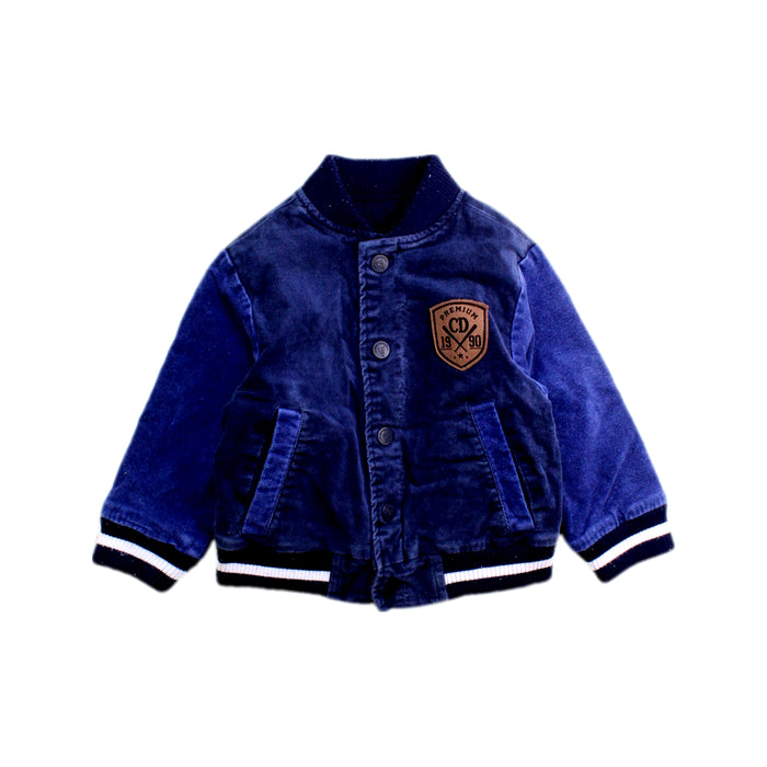 A Blue Lightweight Jackets from Chickeeduck in size 18-24M for boy. (Front View)