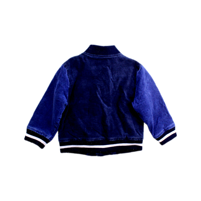 A Blue Lightweight Jackets from Chickeeduck in size 18-24M for boy. (Back View)