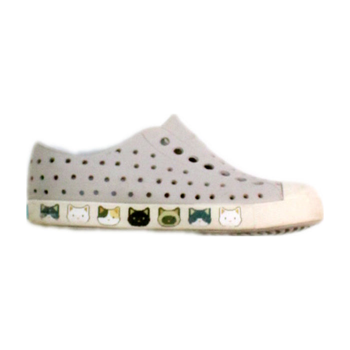 A Beige Slip Ons from Native Shoes in size 3T for boy. (Front View)