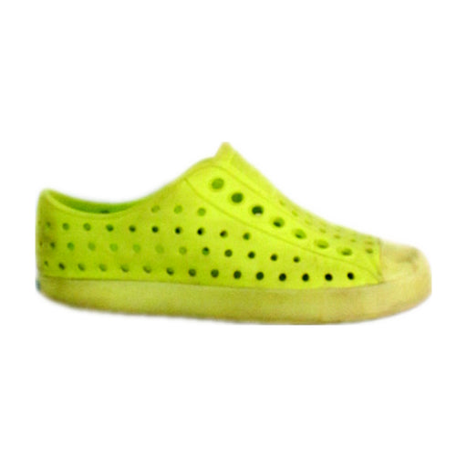 A Yellow Sneakers from Native Shoes in size 3T for neutral. (Front View)