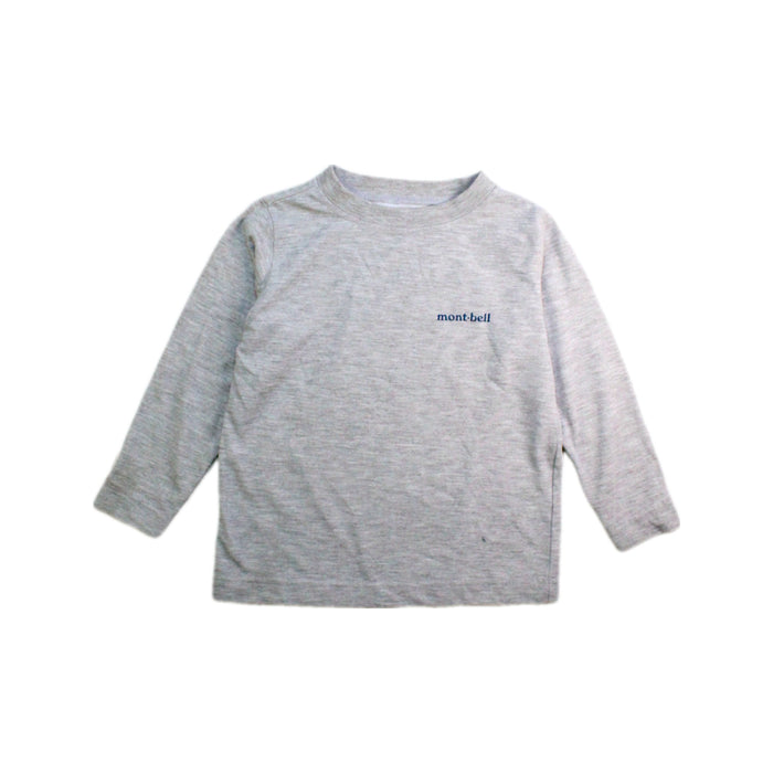 A Grey Long Sleeve T Shirts from Mont-bell in size 2T for boy. (Front View)