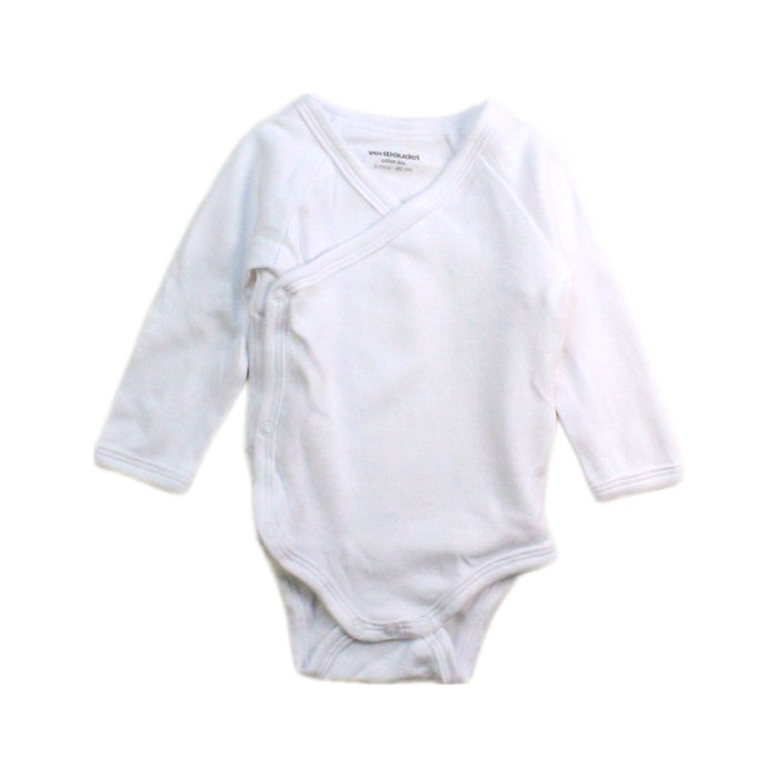A White Long Sleeve Bodysuits from Vertbaudet in size 0-3M for neutral. (Front View)