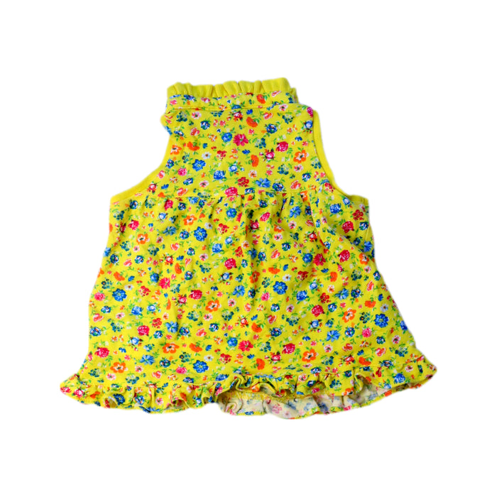 A Yellow Sleeveless Tops from Ralph Lauren in size 6-12M for girl. (Back View)