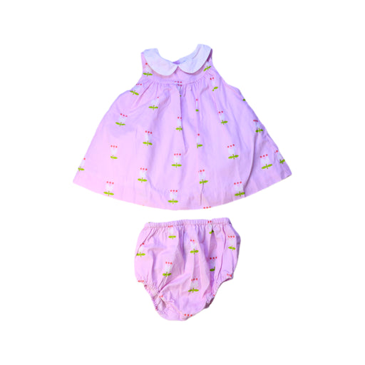 A Pink Dress Sets from Jacadi in size 3-6M for girl. (Front View)