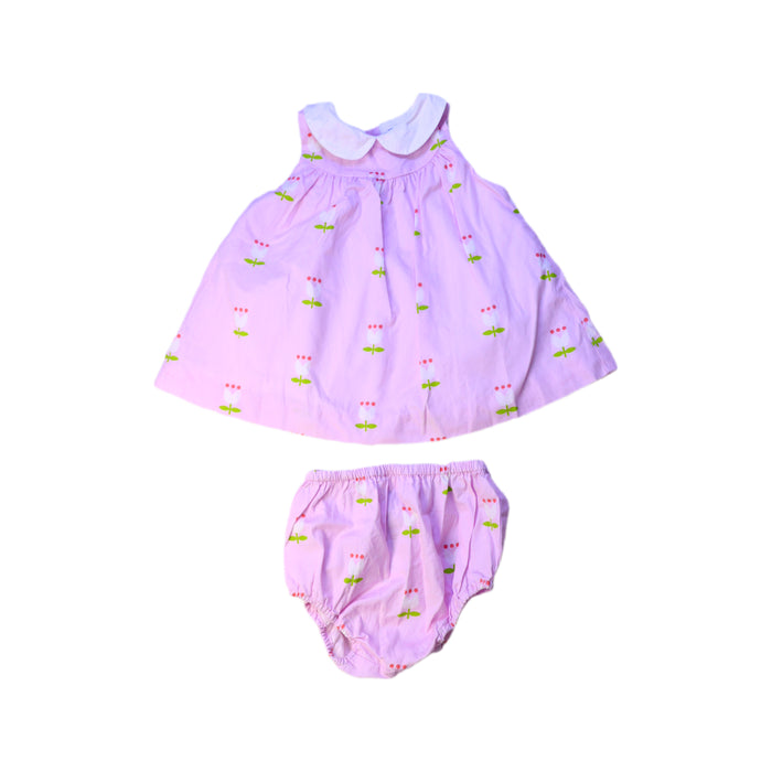 A Pink Dress Sets from Jacadi in size 3-6M for girl. (Front View)