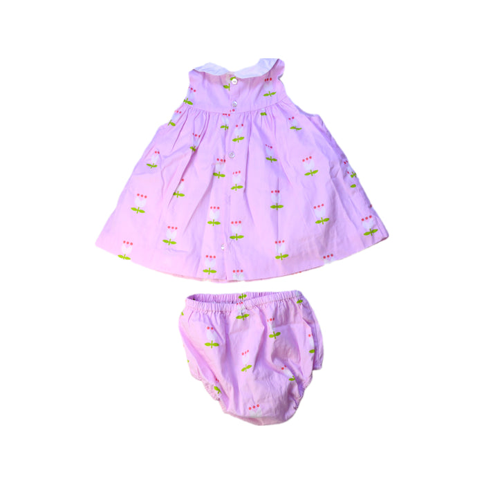 A Pink Dress Sets from Jacadi in size 3-6M for girl. (Back View)