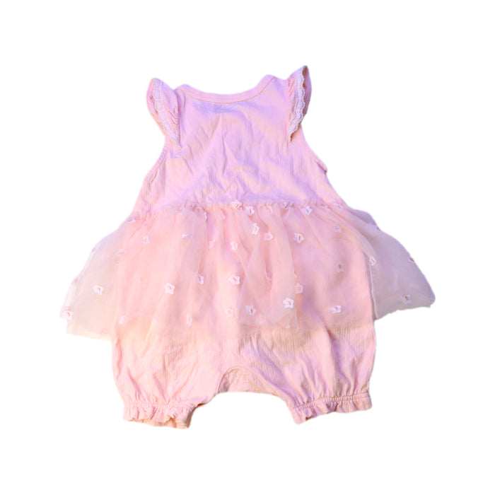 A Pink Sleeveless Rompers from Balabala in size 3-6M for girl. (Back View)