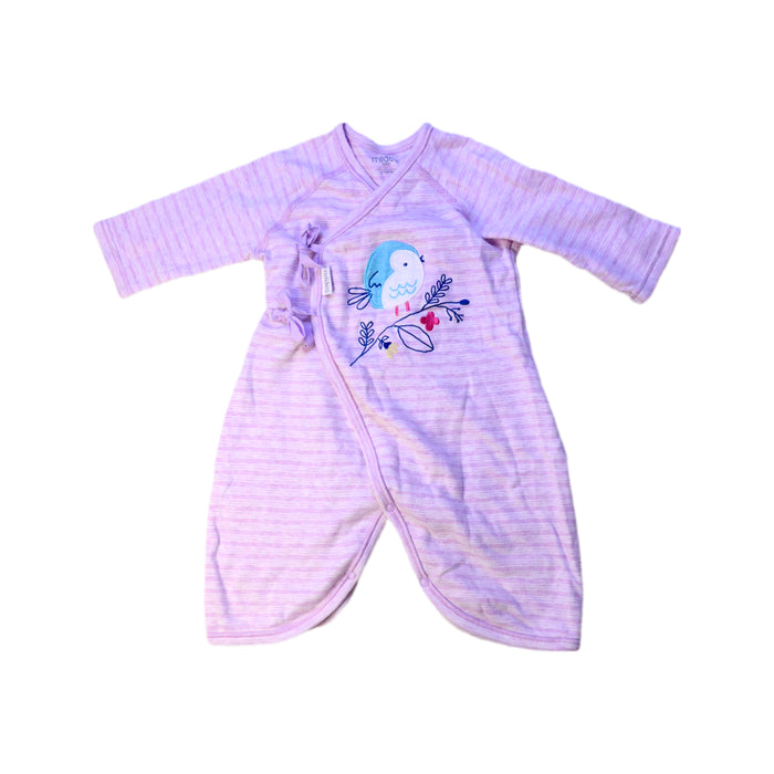 A Pink Onesies from Mides in size 3-6M for neutral. (Front View)