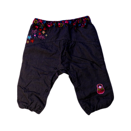A Black Casual Pants from La Compagnie des Petits in size 3-6M for girl. (Front View)