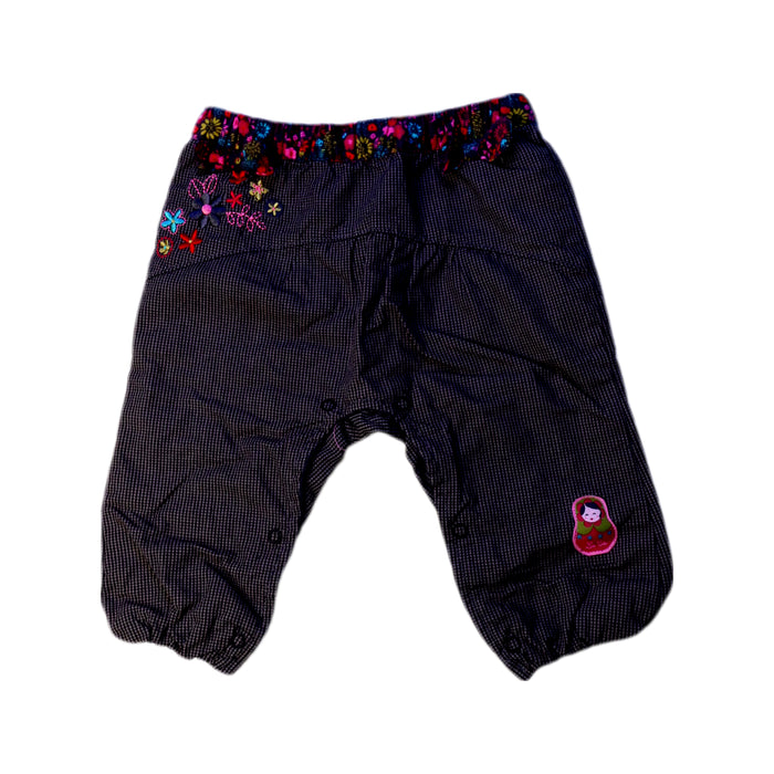 A Black Casual Pants from La Compagnie des Petits in size 3-6M for girl. (Front View)