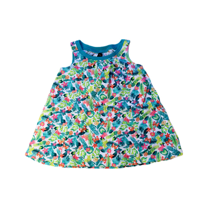 A Multicolour Sleeveless Dresses from Tea in size 6-12M for girl. (Front View)