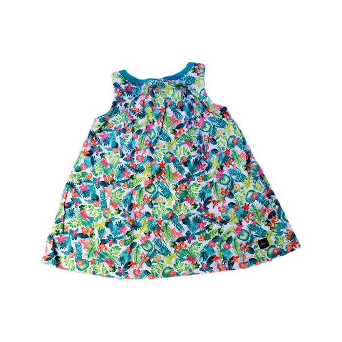A Multicolour Sleeveless Dresses from Tea in size 6-12M for girl. (Back View)